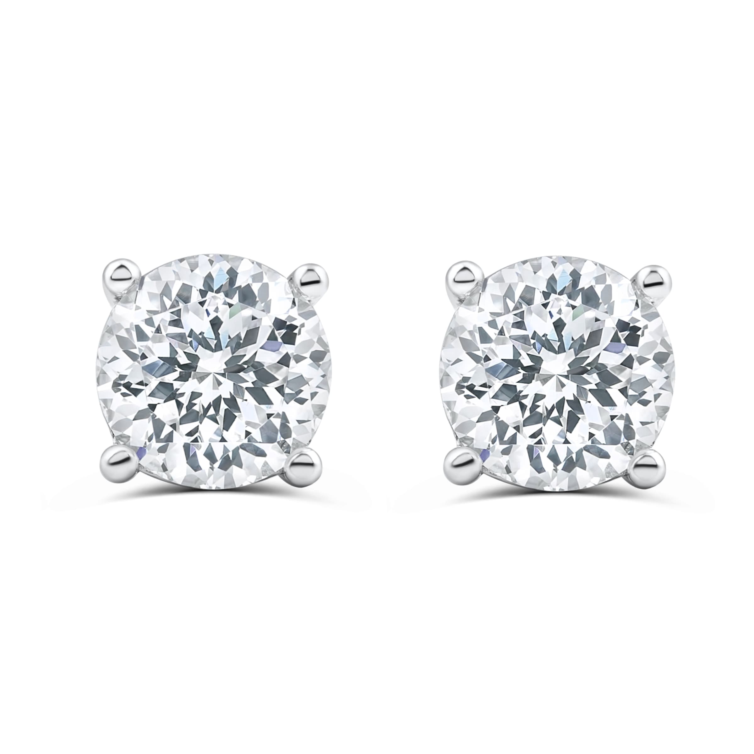 silver stud earrings called the ritz